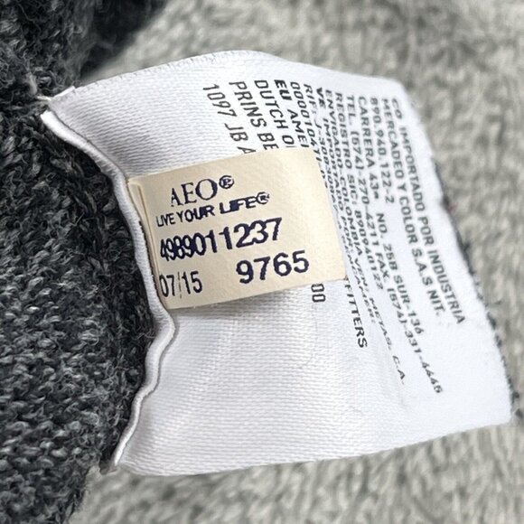 American Eagle Outfitters Classic Sweater Mens Large Gray Long Sleeve Sweatshirt - Picture 9 of 11